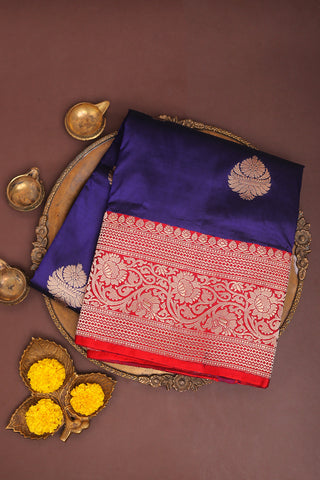 Banarasi Georgette Navy Blue Saree