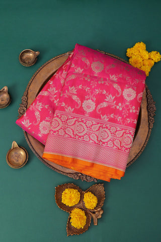 Banarasi Silk Pink Saree