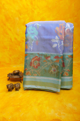 Patola Silk Powder Blue Saree