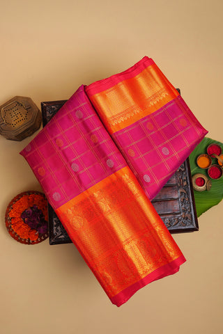 Gadwal Silk Pink Saree