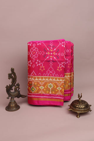 Patola Silk Blush Pink Saree