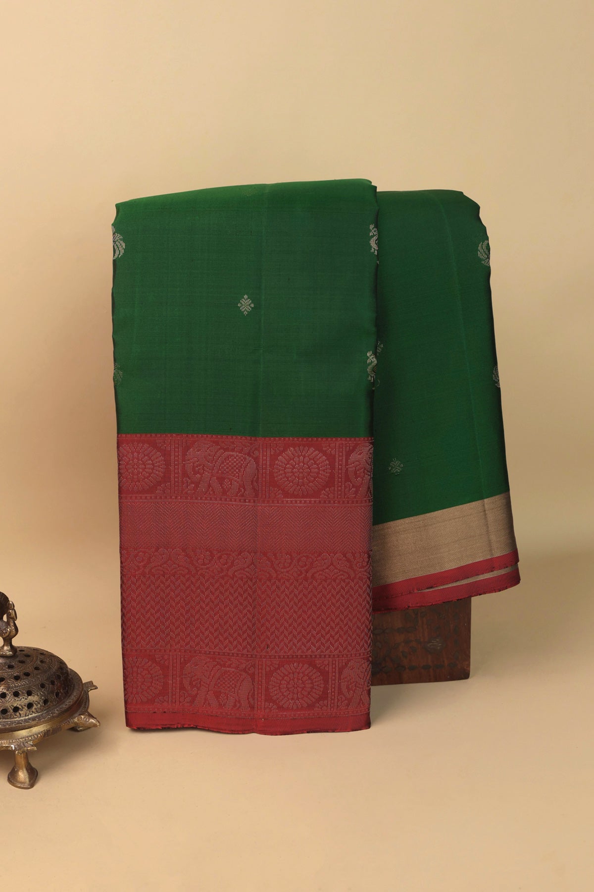 Coimbatore Silk Dark Green Saree