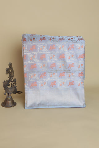 Banarasi Silk Sea Blue Saree