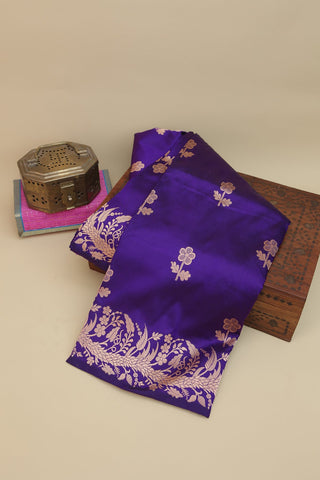 Banarasi Silk Violet Saree