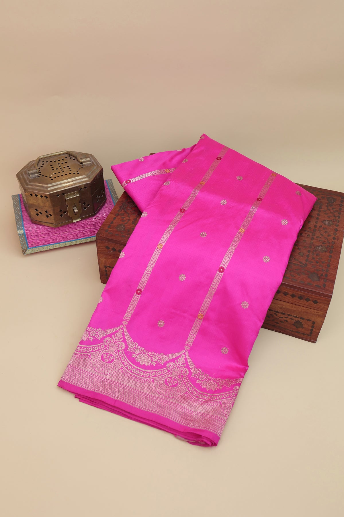 Banarasi Silk Pink Saree