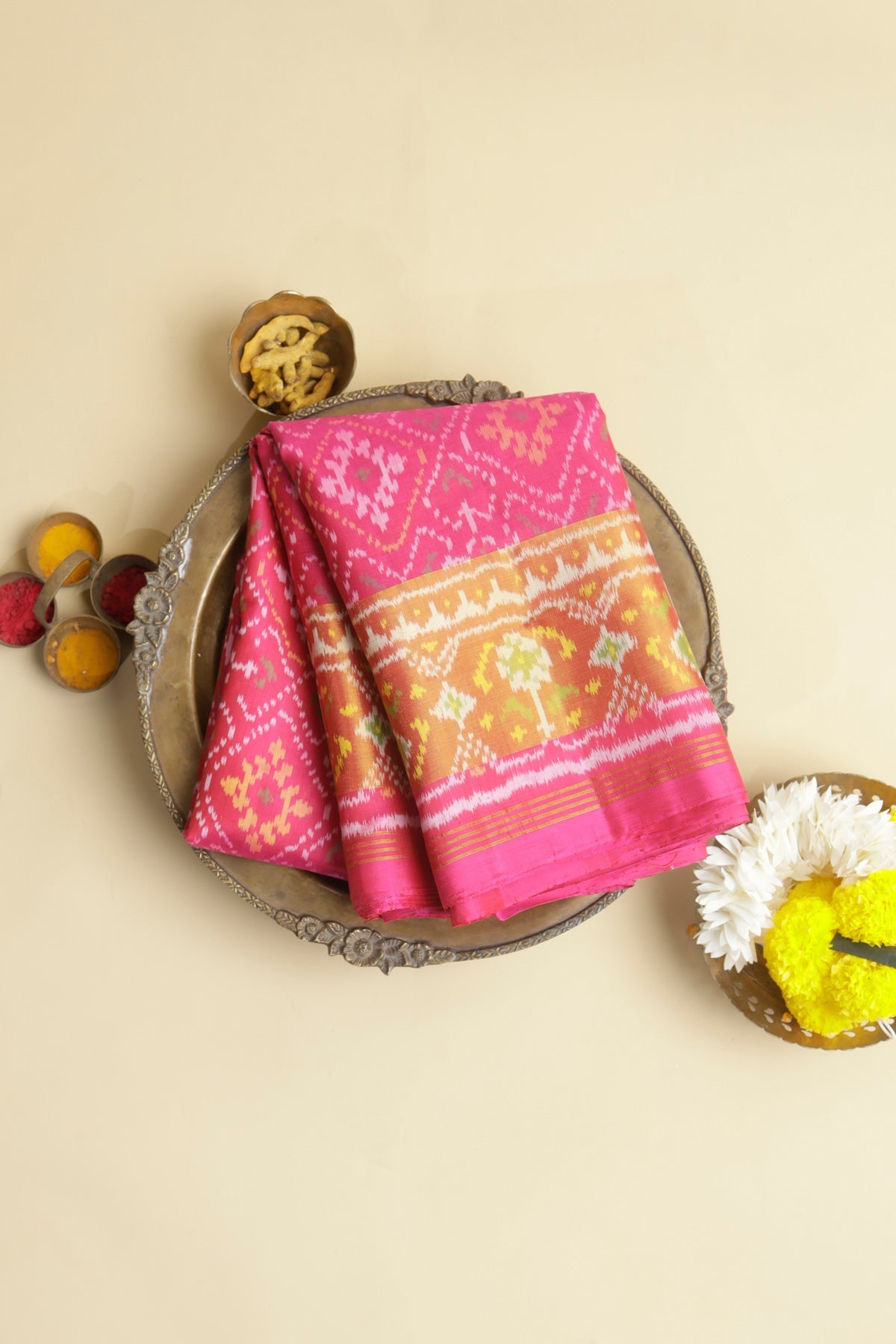 Patola Silk Pink Saree