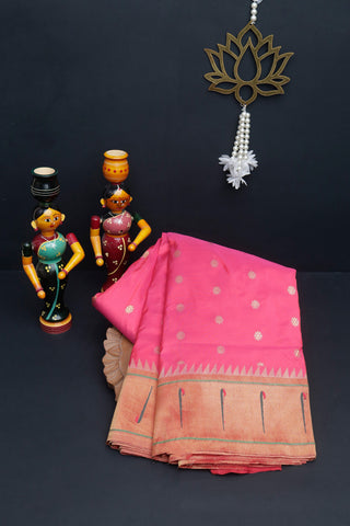 Narayanpet Silk Pink Saree