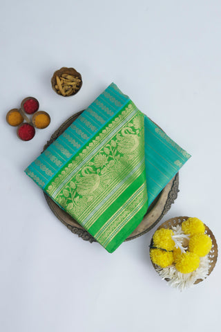 Venkatagiri Silk Light Blue Saree