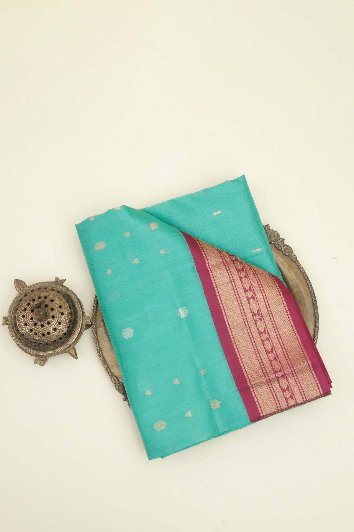 Kuppadam Sico Sea Green Saree