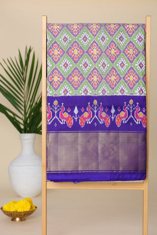 Ikat Silk Multi Color Saree