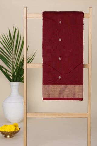 Chanderi Silk Maroon Saree