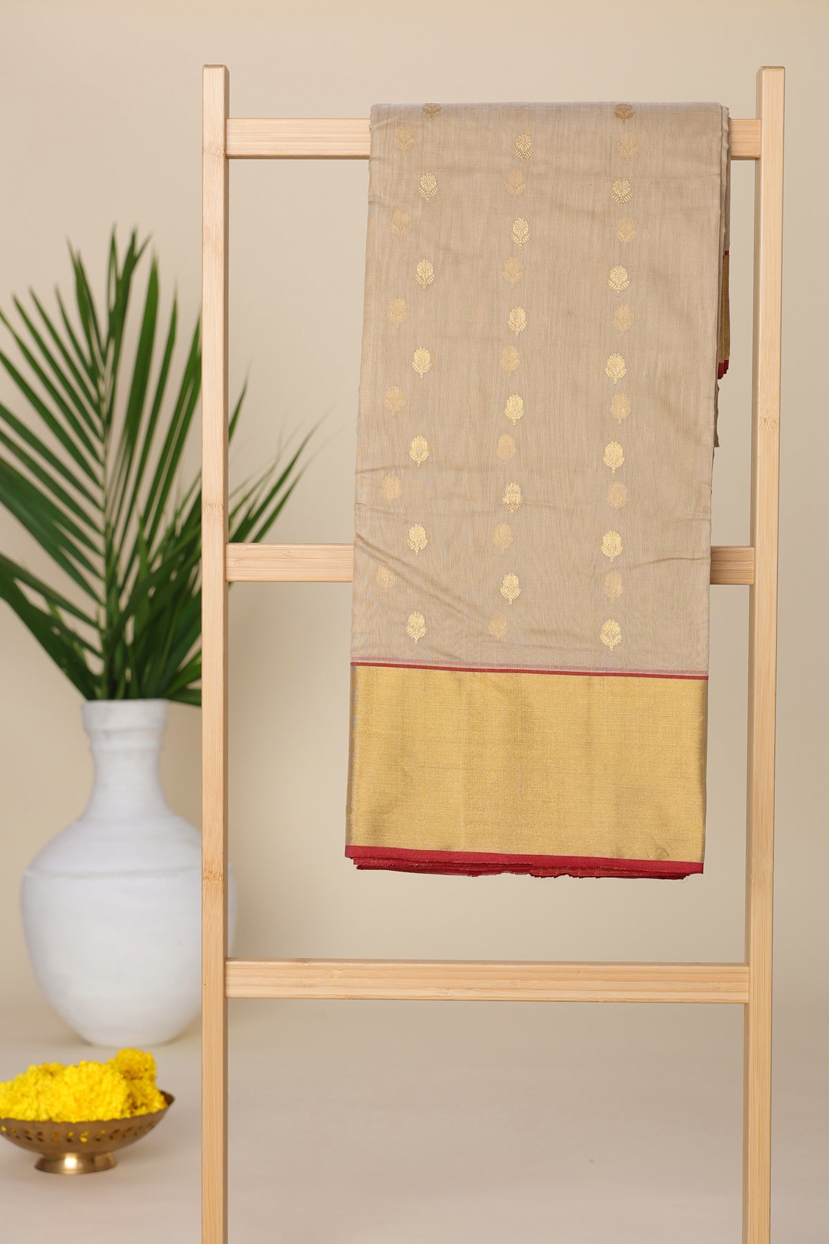 Chanderi Silk Beige Saree