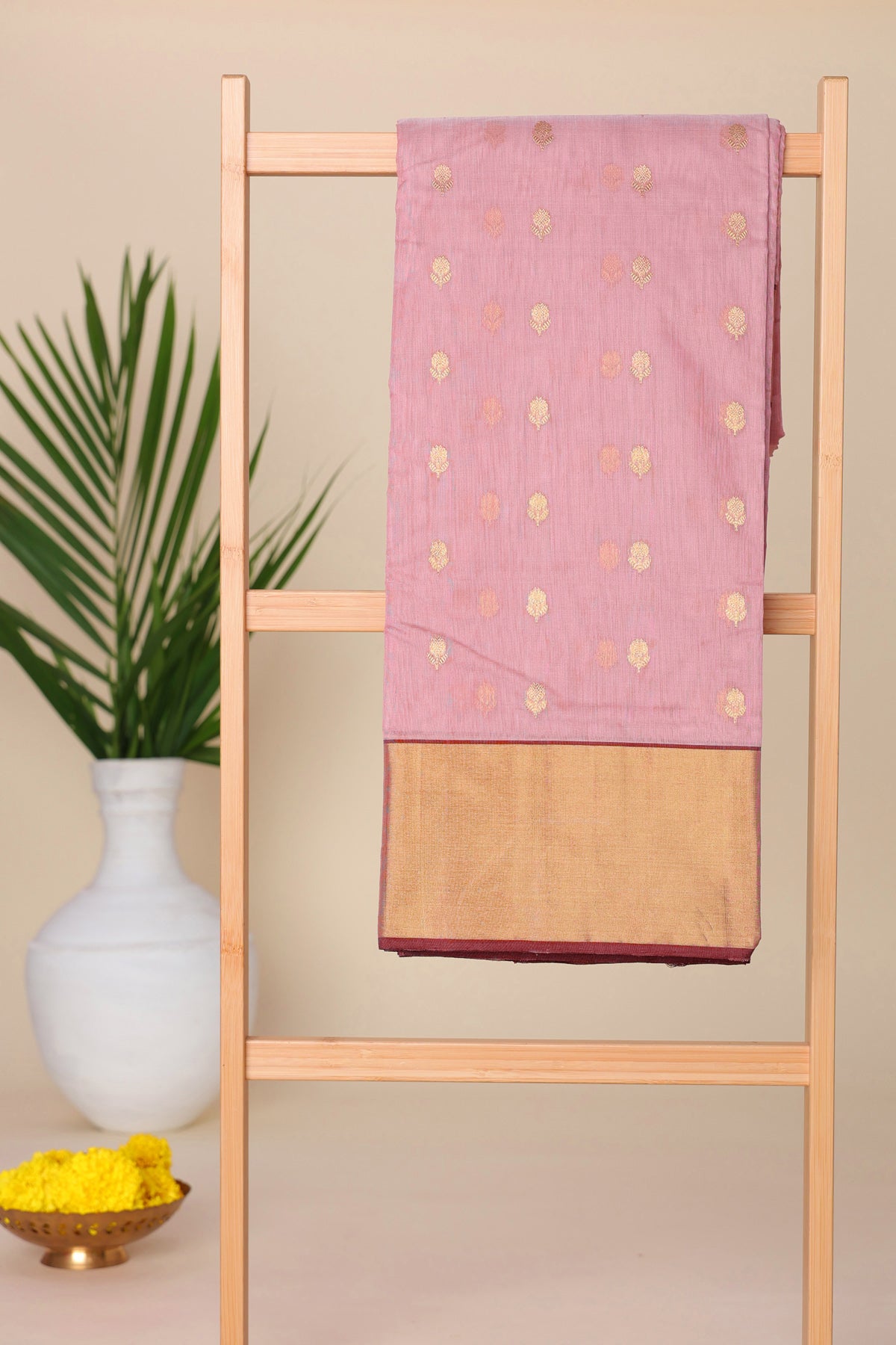 Chanderi Silk Onion Pink Saree