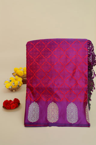 Banarasi Silk Magenta Saree