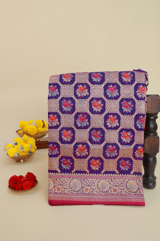 Banarasi Silk Purple Saree