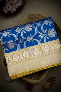 Banarasi Silk Royal Blue Saree