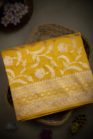 Banarasi Silk Yellow Saree