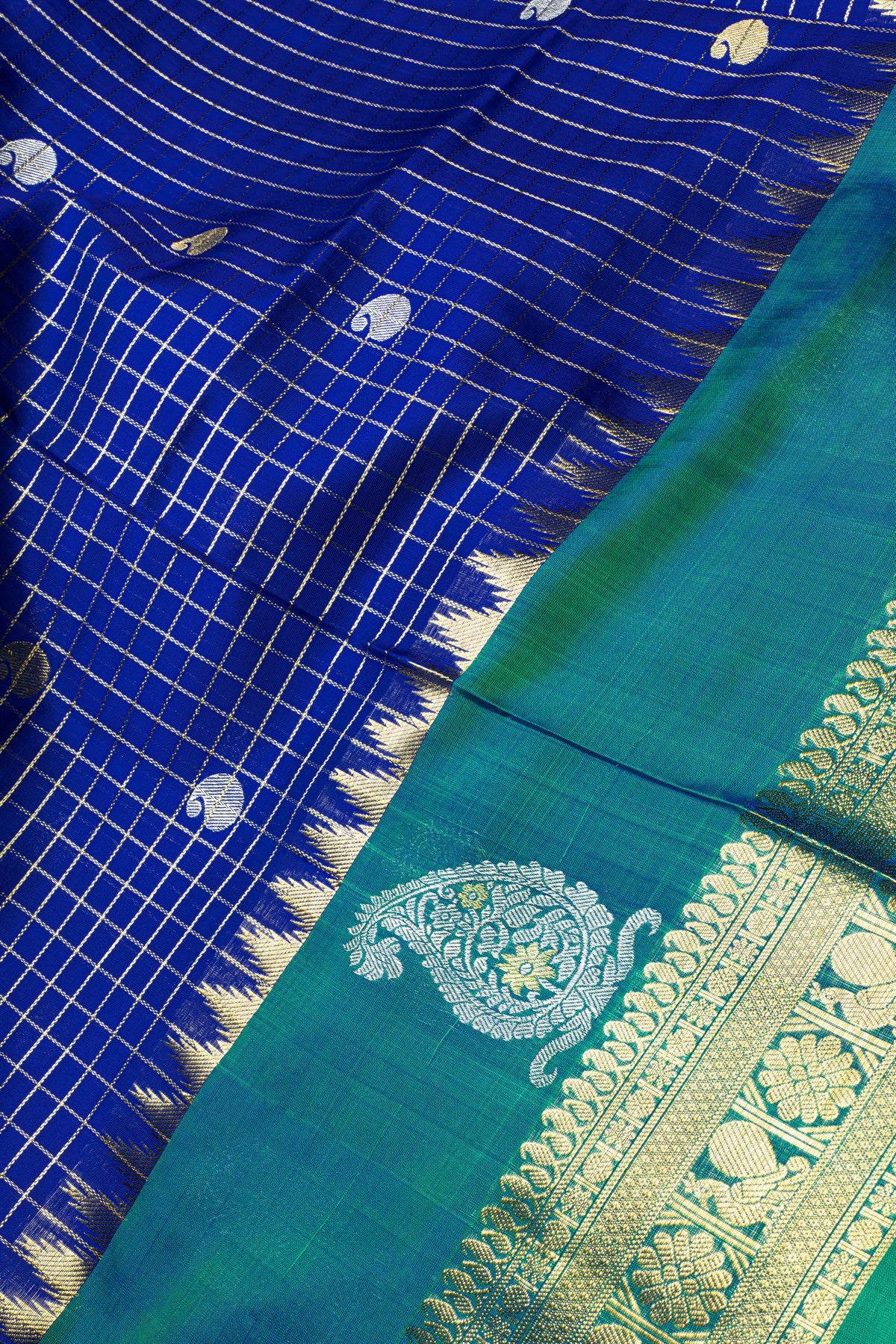 Venkatagiri Silk Royal Blue Saree