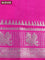 Venkatagiri silk saree dual shade of pinkish orange and pink with allover silver zari weaves and long rich silver zari woven border