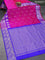 Venkatagiri silk saree pink and blue with silver zari woven buttas and long rich silver zari woven border