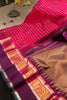 Varamahalakshmi Magenta & Purple Kancheepuram Geometric Saree